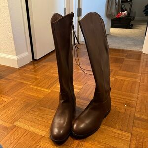 Brown knee high boots